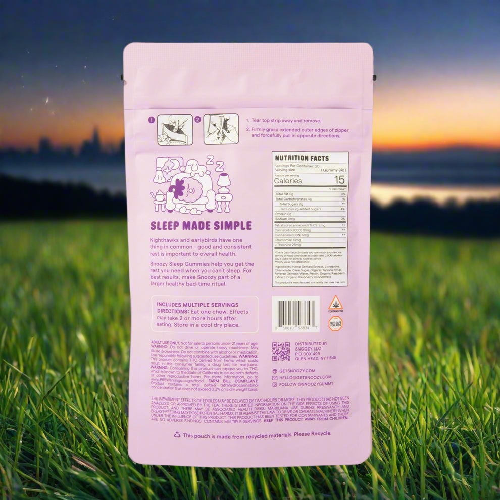 Snoozy Sleep W/Benefits - Bedtime Gummies: MICRODOSE (20 pack)