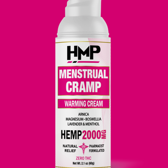 HEMP CREAM (HMP Brand) – MENSTRUAL CRAMP – 2000MG (2.1oz)