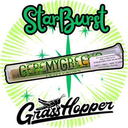 Starburst (Geremy Greens) - 1 Gram Pre-filled Type 1 Hemp Cones GREEN LABEL