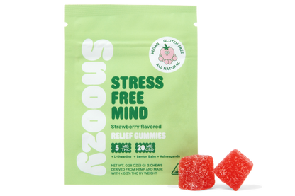 Snoozy Stress Free Mind: Relief Gummies (2 PACK) - 5 MG THC: 20 CBD