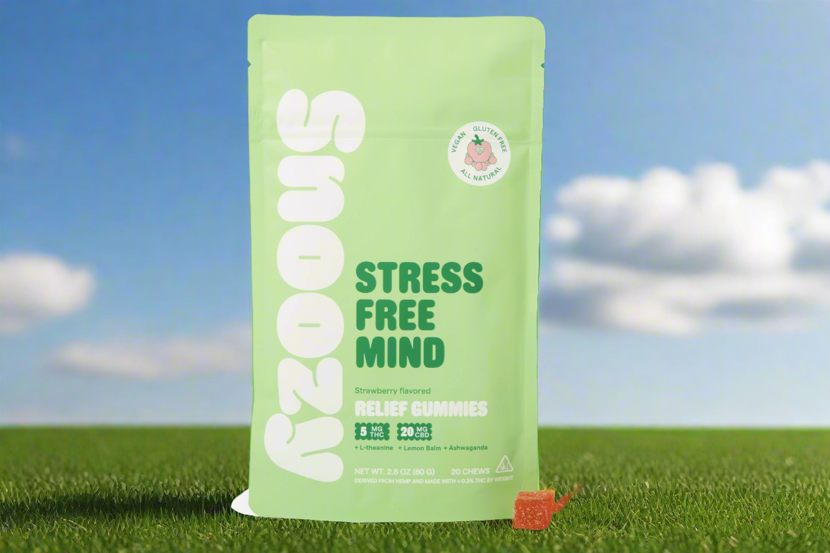 Snoozy Stress Free Mind: Relief Gummies - 5 MG THC: 20 MG CBD (20 PACK)
