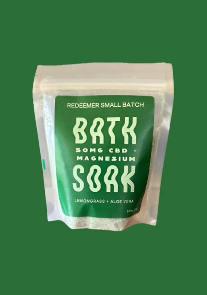 Redeemer Lemongrass + Aloe Vera 50mg Bath Soak (2 Soak pouch)