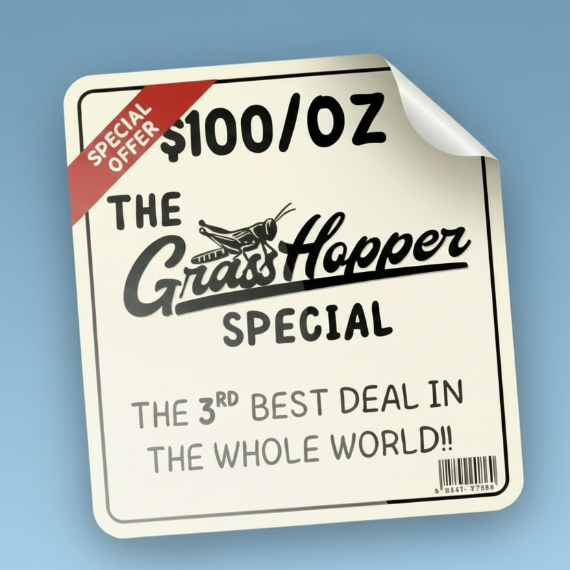 $100 Ounce - GrassHopper Special